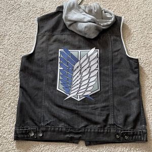 Attack on Titan denim vest/jacket (custom made)